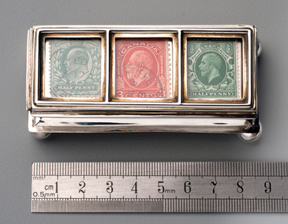 Victorian Silver Triple Stamp Box